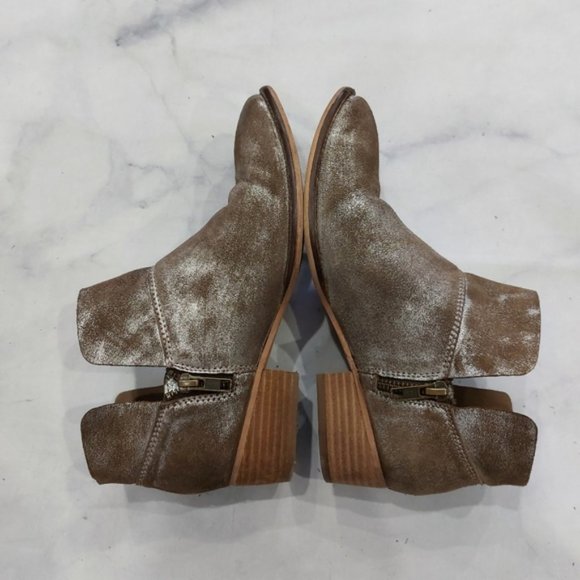 Seychelles Snare Metallic Leather Ankle Boots Size 7 - Picture 3 of 6